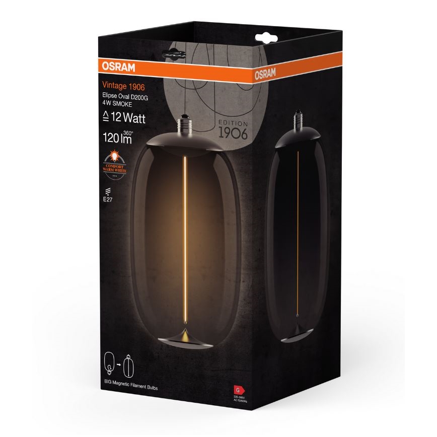 LED Pirn VINTAGE FILAMENT E27/4W/230V 2700K suitsutatud - Osram