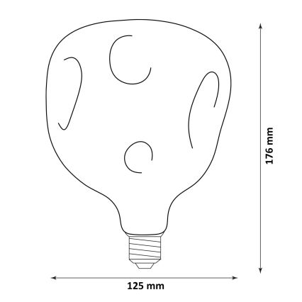 LED-pirn VINTAGE FILAMENT G125 E27/2,4W/230V 1800K