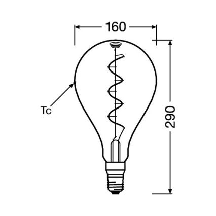 LED-pirn Vintage-hõõgniidiga E27/4W/230V 1800K - Osram