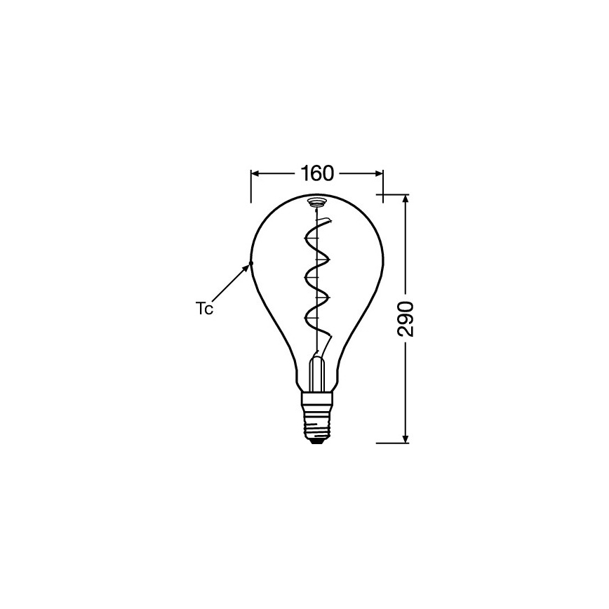 LED-pirn Vintage-hõõgniidiga E27/4W/230V 1800K - Osram