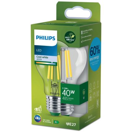 LED Pirn VINTAGE Philips A60 E27/2,3W/230V 4000K