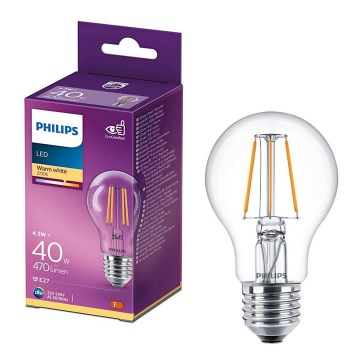 LED Pirn VINTAGE Philips A60 E27/4,3W/230V 2700K