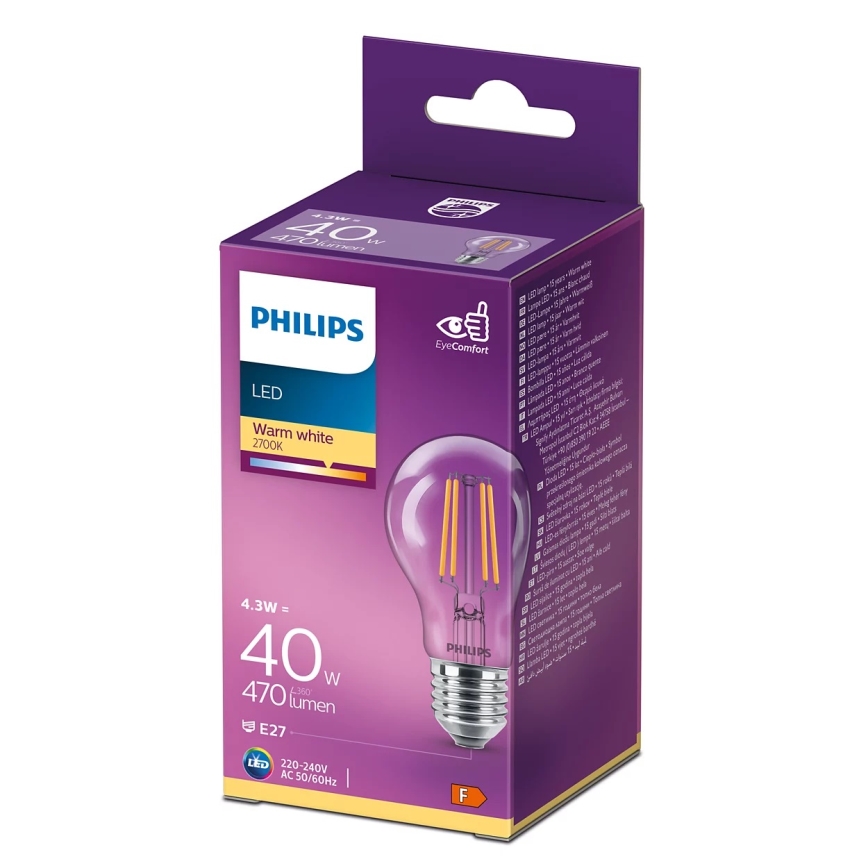 LED Pirn VINTAGE Philips A60 E27/4,3W/230V 2700K