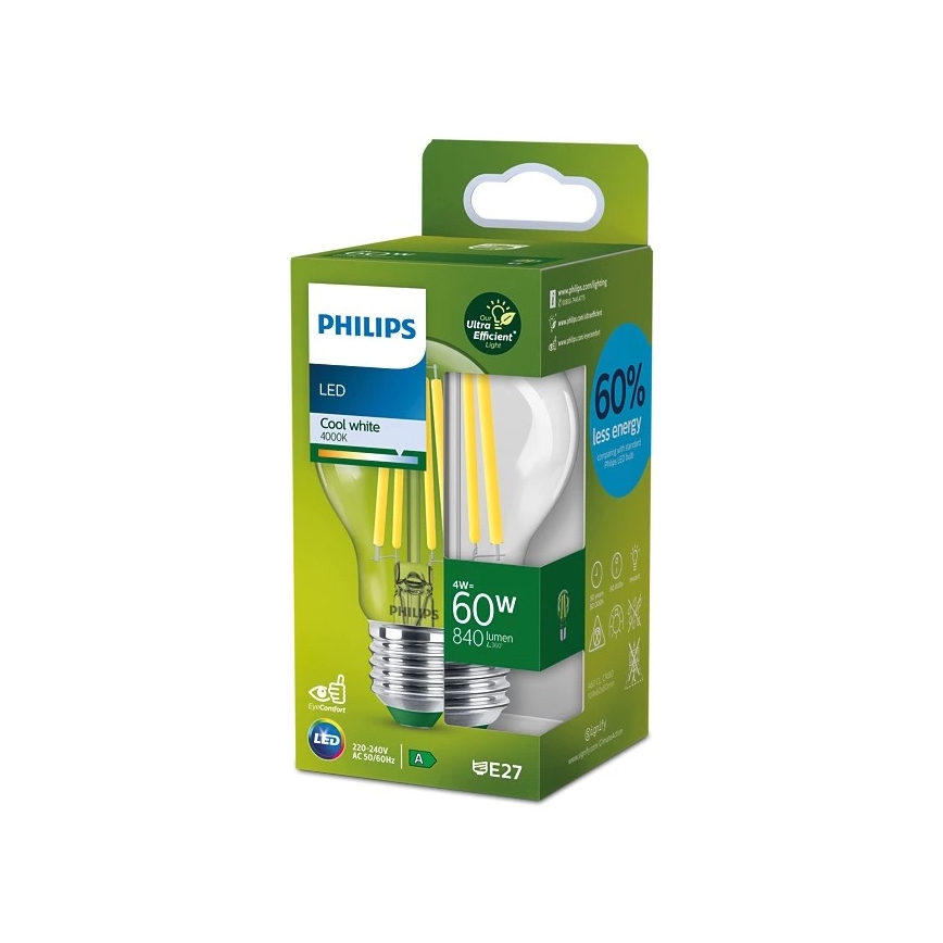 LED Pirn VINTAGE Philips A60 E27/4W/230V 4000K