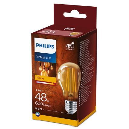 LED Pirn VINTAGE Philips A60 E27/5,5W/230V 2500K