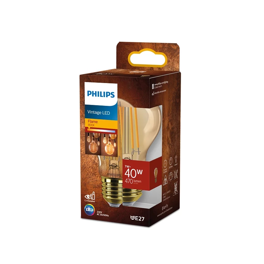 LED Pirn VINTAGE Philips A60 E27/7W/230V 1800K