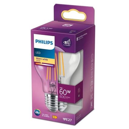 LED Pirn VINTAGE Philips A60 E27/7W/230V 2700K