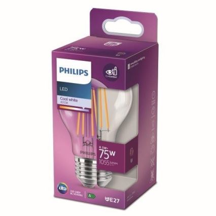 LED Pirn VINTAGE Philips A60 E27/8,5W/230V 4000K