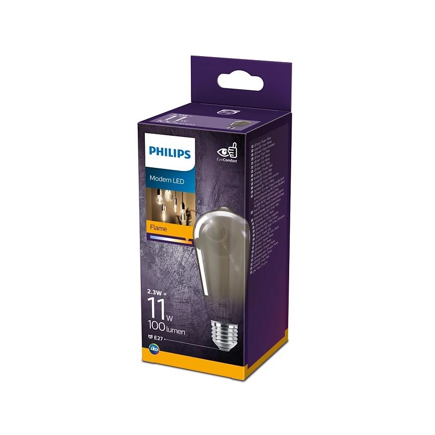 LED Pirn VINTAGE Philips ST64 E27/2.3W/230V 1,800K