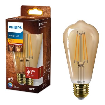 LED Pirn VINTAGE Philips ST64 E27/7W/230V 1800K