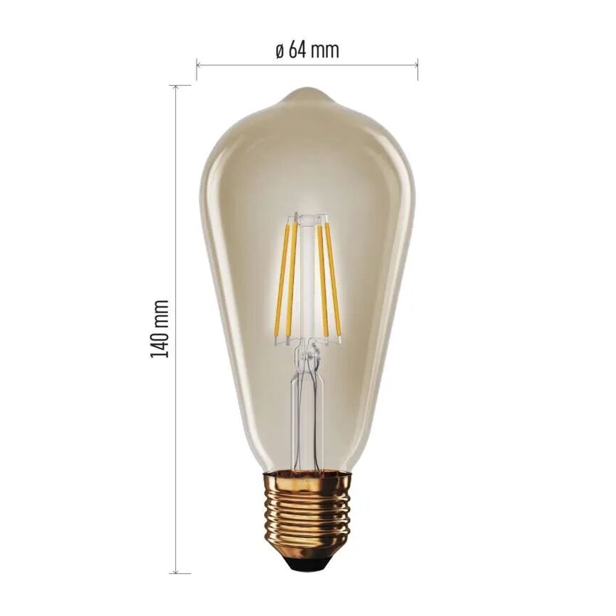 LED Pirn VINTAGE ST64 E27/4,5W/230V 2200K