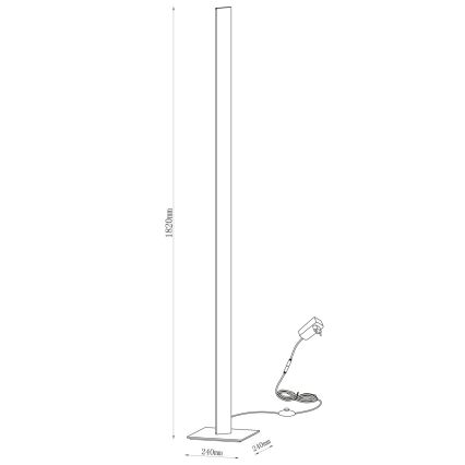 LED-põrandalamp BERNADETTA LED/28W/230V 4000K must