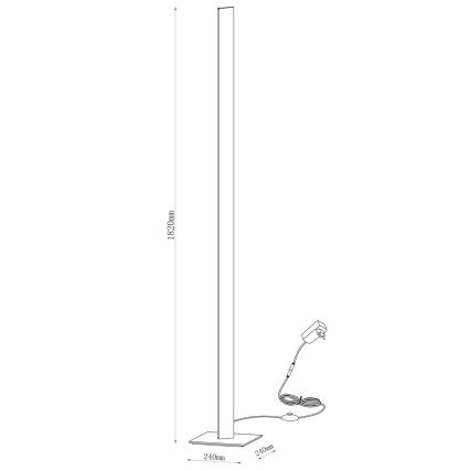 LED põrandalamp BERNADETTA LED/28W/230V 4000K valge