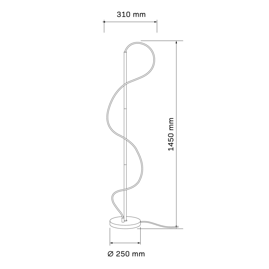LED Põrandalamp EMMA LED/36W/230V must