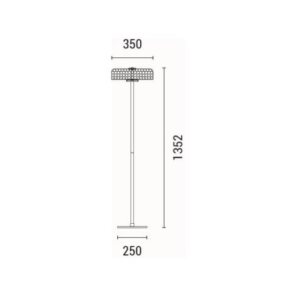 LED Põrandalamp LED/10W/230V 3000K läikiv kroom