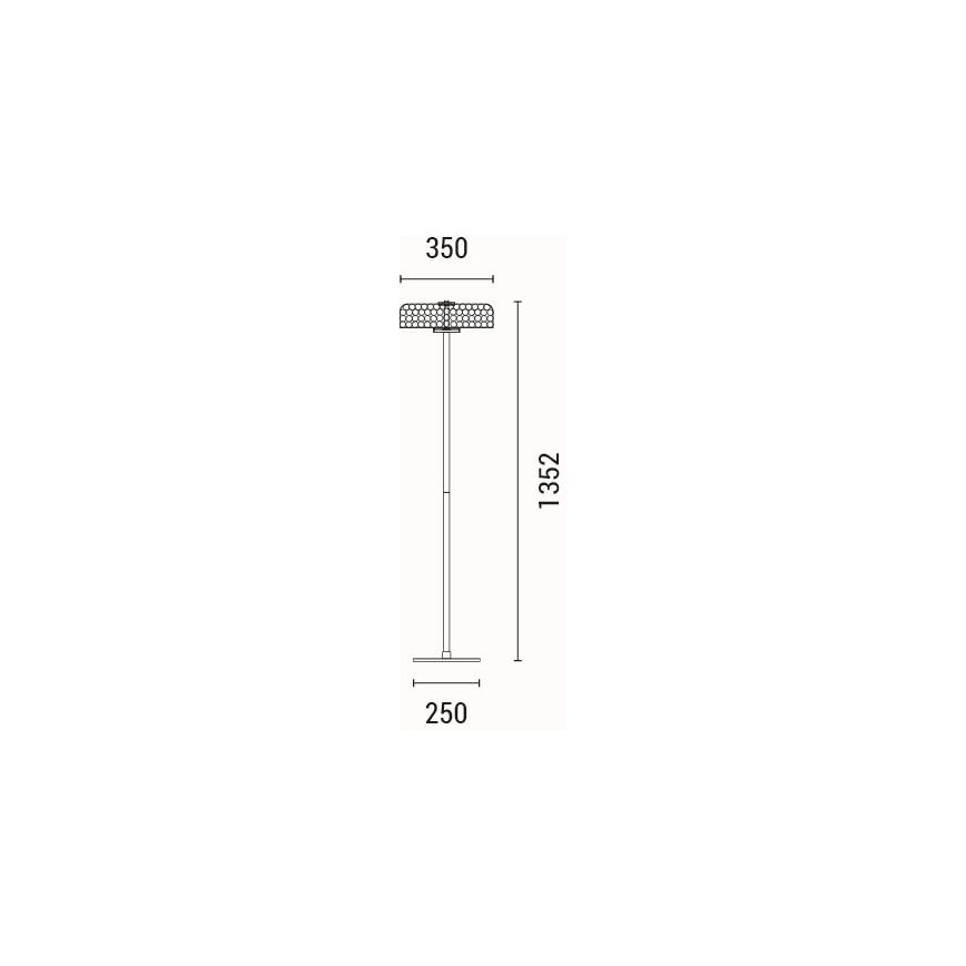 LED Põrandalamp LED/10W/230V 3000K läikiv kroom
