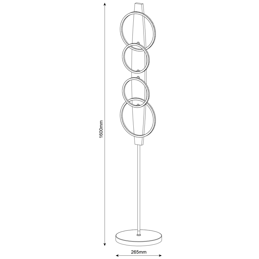 LED põrandalamp MELISA LED/25W/230V männipuit