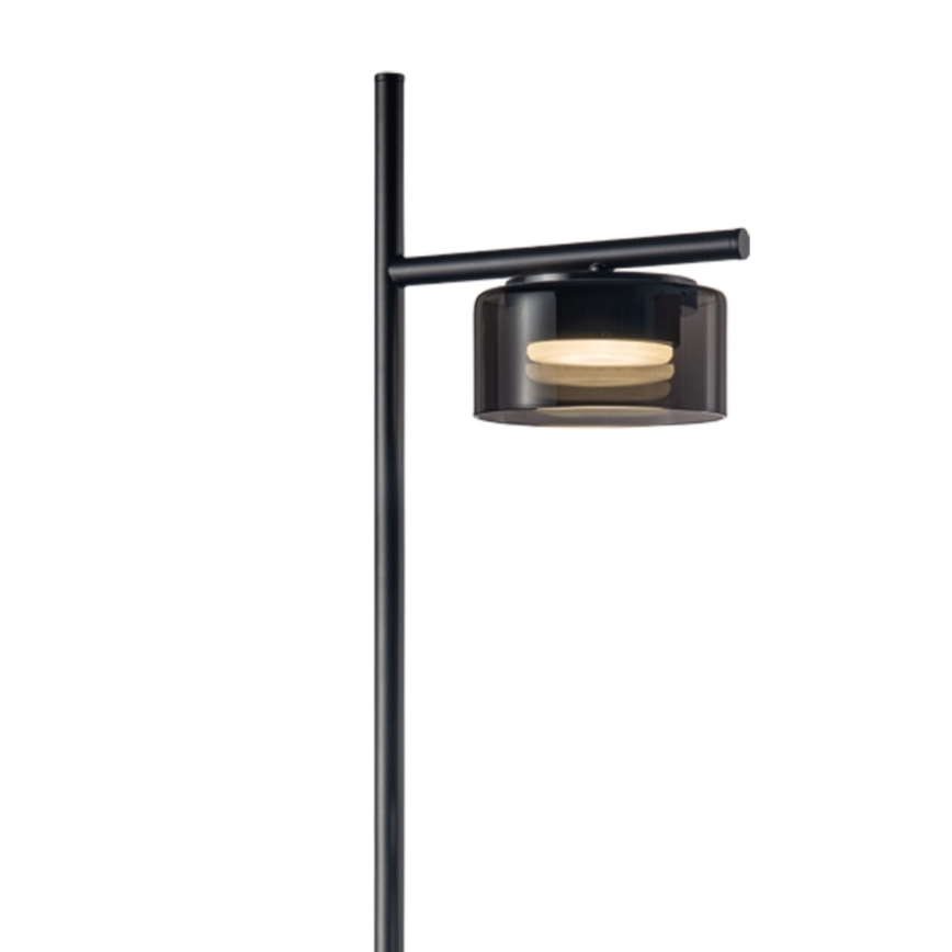 LED põrandalamp OFELIA 1xGX53/6W/230V must/suitsuhall