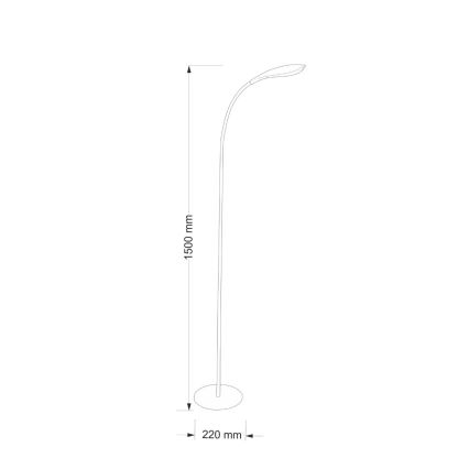 LED Põrandalamp SWAN LED/6,5W/230V valge