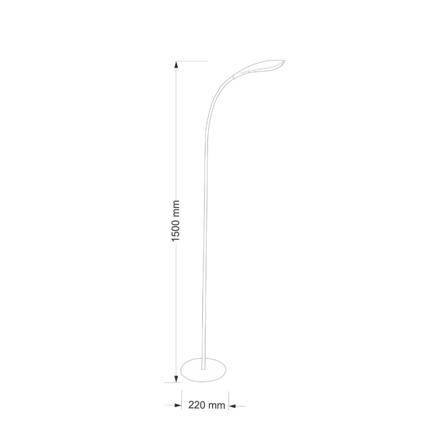 LED Põrandalamp SWAN LED/6,5W/230V valge