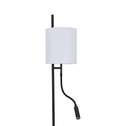 LED Põrandalamp TOKYO 1xE27/40W/230V + LED/3W must/valge