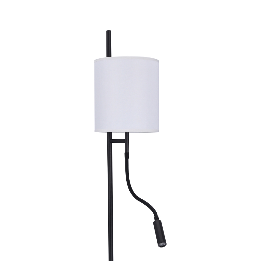 LED Põrandalamp TOKYO 1xE27/40W/230V + LED/3W must/valge