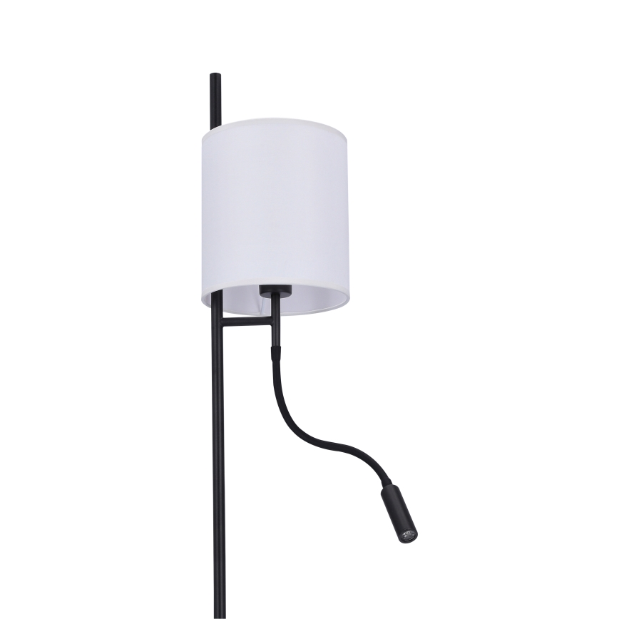 LED Põrandalamp TOKYO 1xE27/40W/230V + LED/3W must/valge