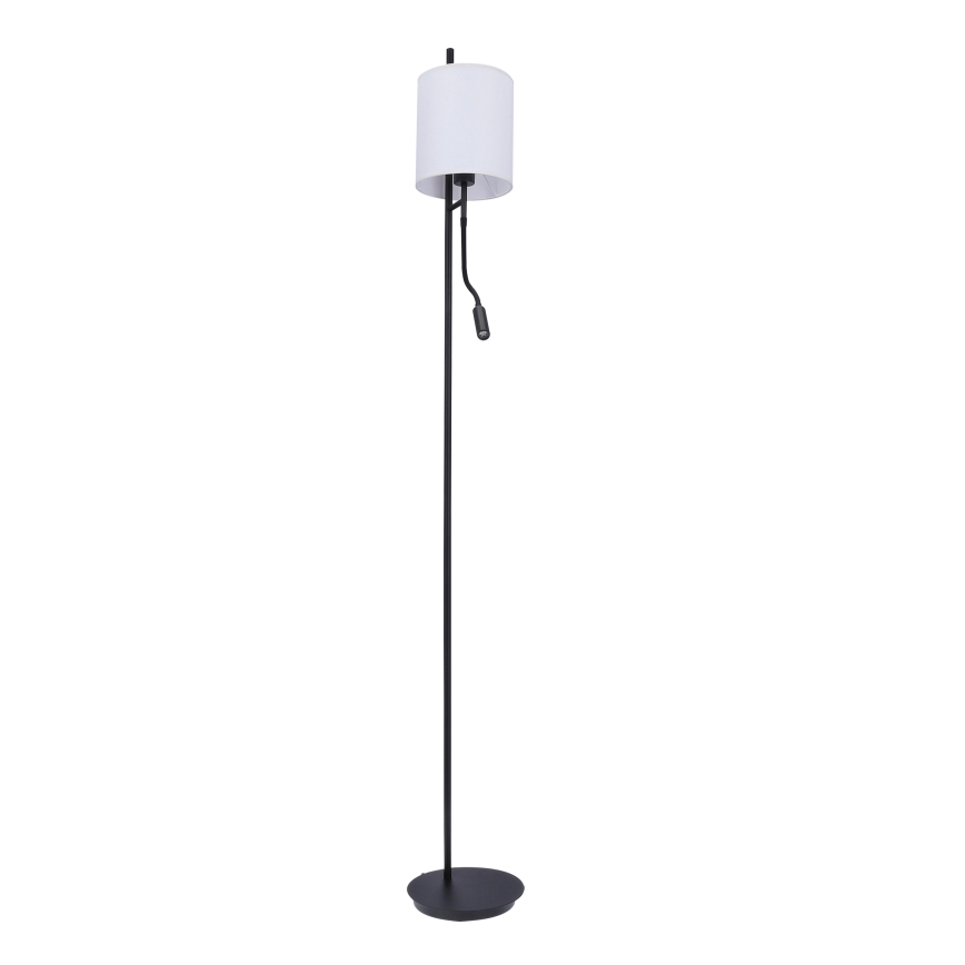 LED Põrandalamp TOKYO 1xE27/40W/230V + LED/3W must/valge