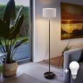 LED põrandalamp TUNJA 1xE27/20W/230V, läbimõõt 30 cm, must/valge