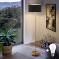 LED põrandalamp TUNJA 1xE27/20W/230V läbimõõt 38 cm kuldne/must