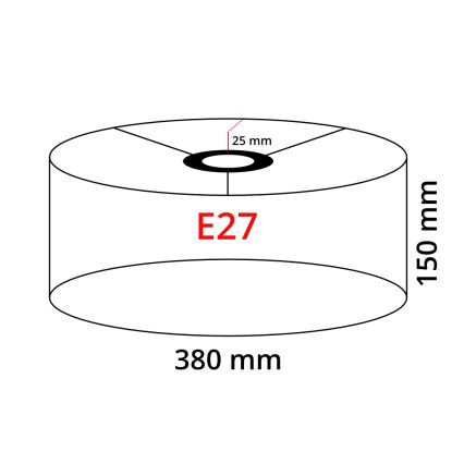 LED-põrandalamp TUNJA 1xE27/20W/230V läbimõõt 38 cm mattkroom/pruun