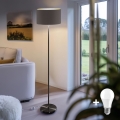 LED põrandalamp TUNJA 1xE27/20W/230V, läbimõõt 38 cm, must/pruun