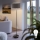 LED põrandalamp TUNJA 1xE27/20W/230V, läbimõõt 38 cm, must/pruun