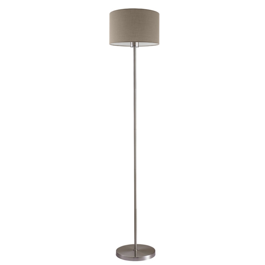LED põrandalamp TUNJA 1xE27/20W/230V, Ø 30 cm, matitud kroom/taupe