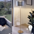 LED põrandalamp TUNJA 1xE27/20W/230V, Ø 38 cm, kuldne/hall