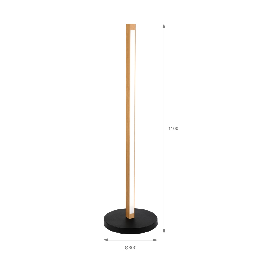 LED Põrandalamp VERDE LED/18W/230V 3000K tamm/must