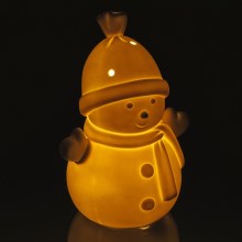 LED Portselanist jõulukaunistus LED/3xLR44 lumememm