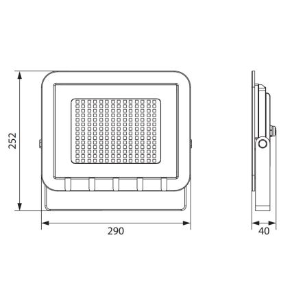 LED Prožektor ALUM 1xLED/100W/230V IP65 4000K