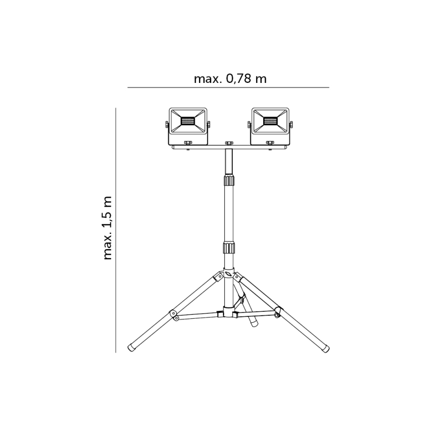 LED Prožektor alusega 2xLED/30W/230V IP65