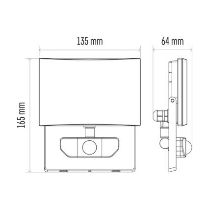 LED Prožektor anduriga LED/20W/230V IP54