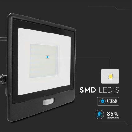 LED Prožektor anduriga LED/50W/230V 6500K IP65 must