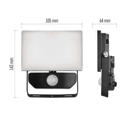 LED Prožektor anduriga TAMBO LED/10W/230V 4000K IP54