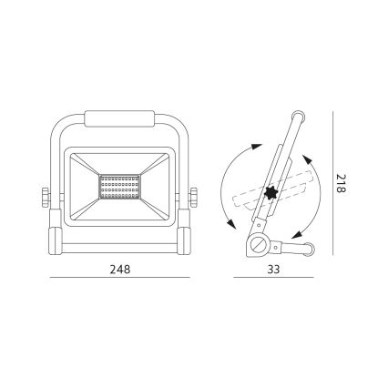 LED Prožektor LED/100W/230V 4000K IP65