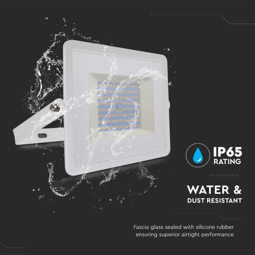 LED Prožektor LED/100W/230V 4000K IP65 valge