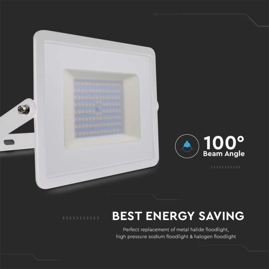 LED Prožektor LED/100W/230V 4000K IP65 valge