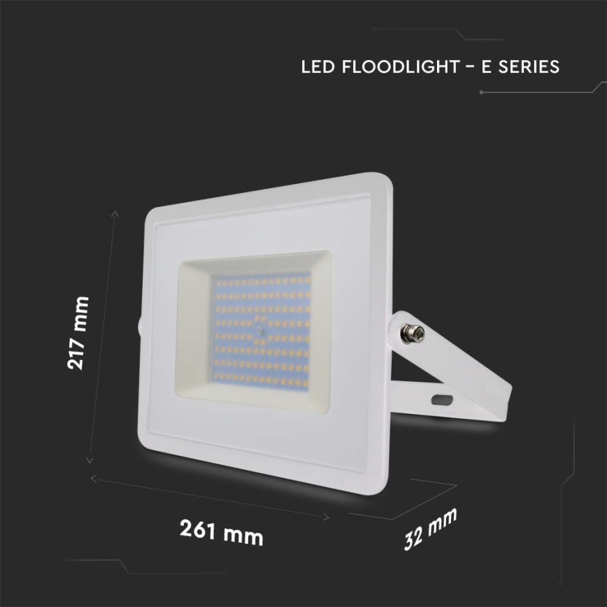 LED Prožektor LED/100W/230V 4000K IP65 valge