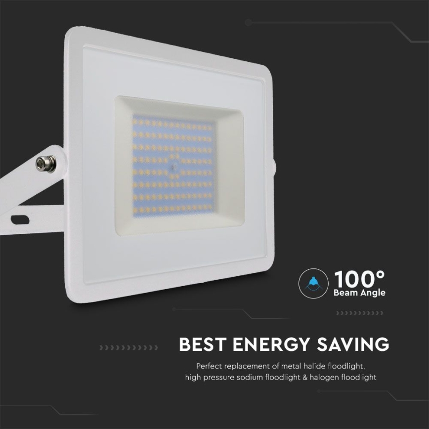 LED Prožektor LED/100W/230V 6500K IP65 valge
