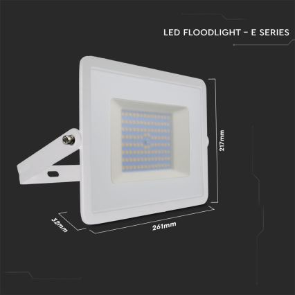 LED Prožektor LED/100W/230V 6500K IP65 valge