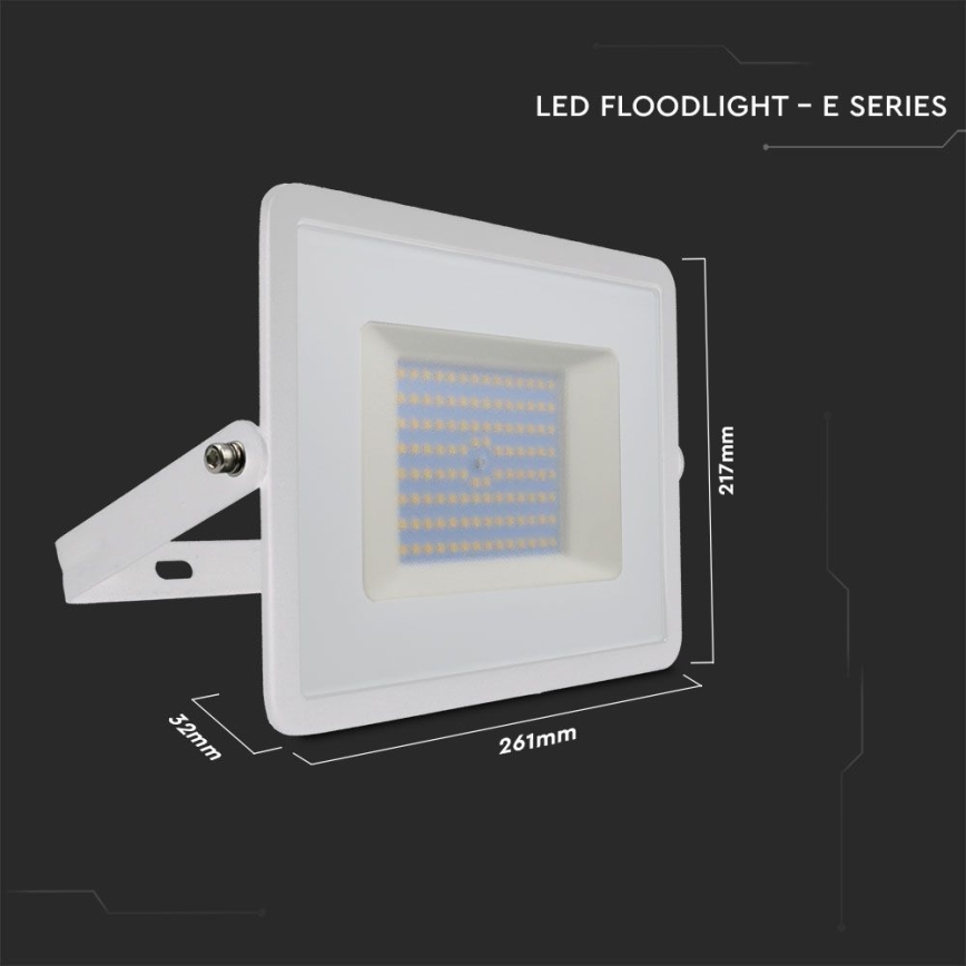 LED Prožektor LED/100W/230V 6500K IP65 valge