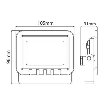 LED Prožektor LED/10W/230V 6500K IP65